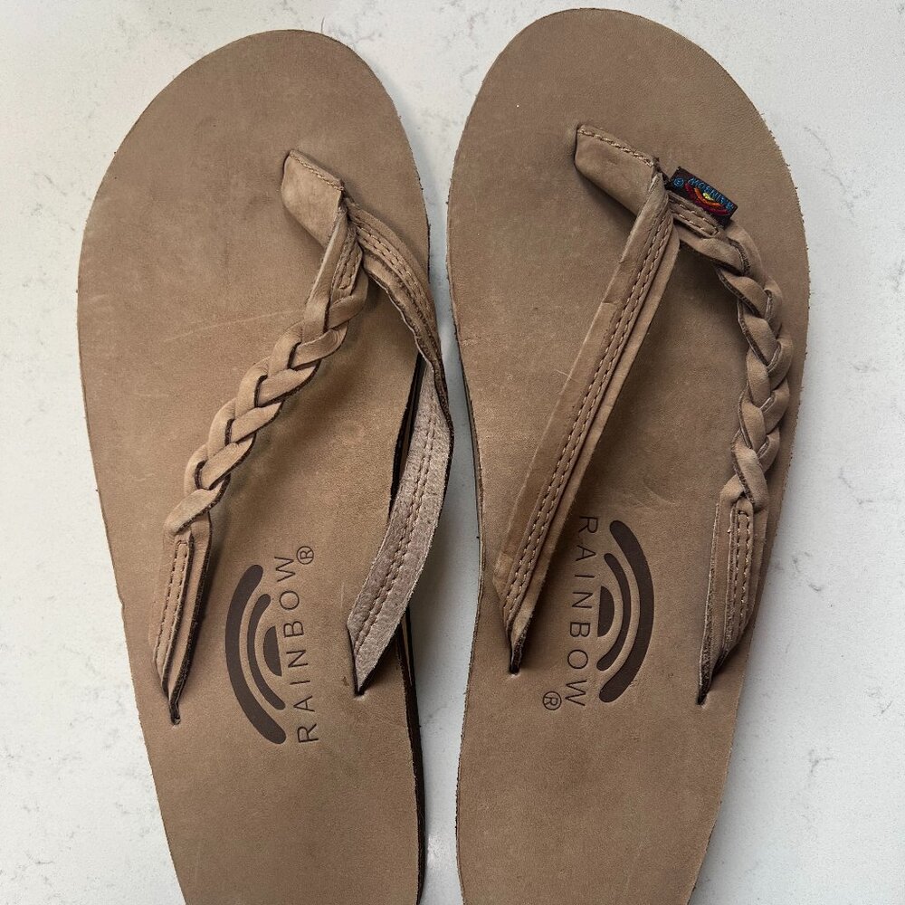 Rainbow Sandals with braided strap